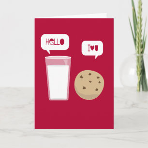 I Love You Milk & Cookie Card Be My Valentine