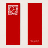 I Love You Mini Bookmarks - (Front & Back)