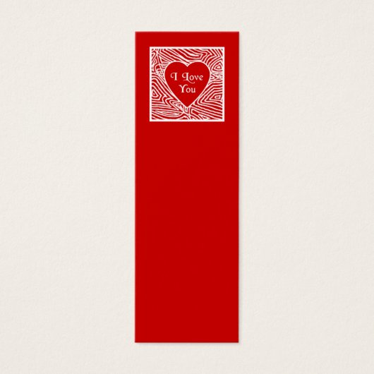 I Love You Mini Bookmarks - (Front)