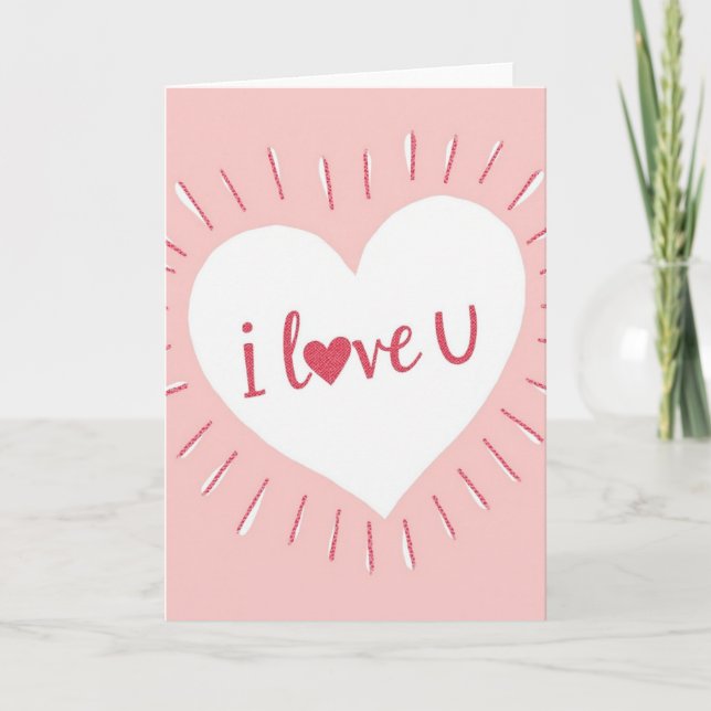 I Love You Minimalist Card (Front)