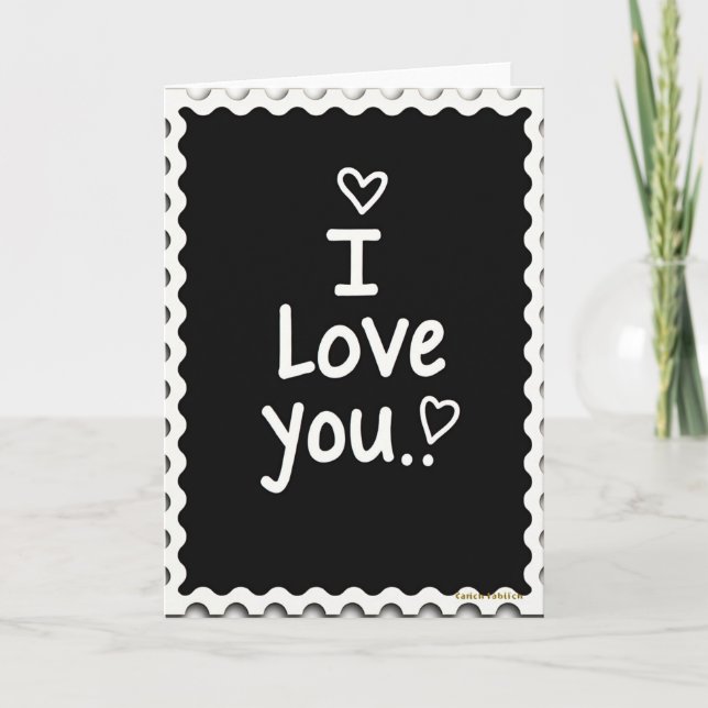 I Love You Minimalist Style Card (Front)