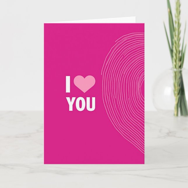 I Love You Modern Art Card (Front)