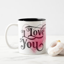 I Love You Modern Light Heart Graphic Elegant Text