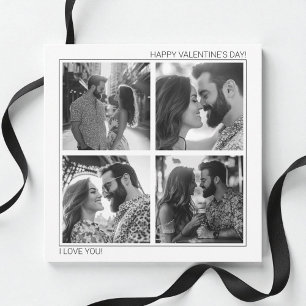 I Love You Modern Photo Collage Valentine's Day Holiday Card