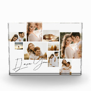 I Love You Modern Simple Collage 9 Multi Photo Block