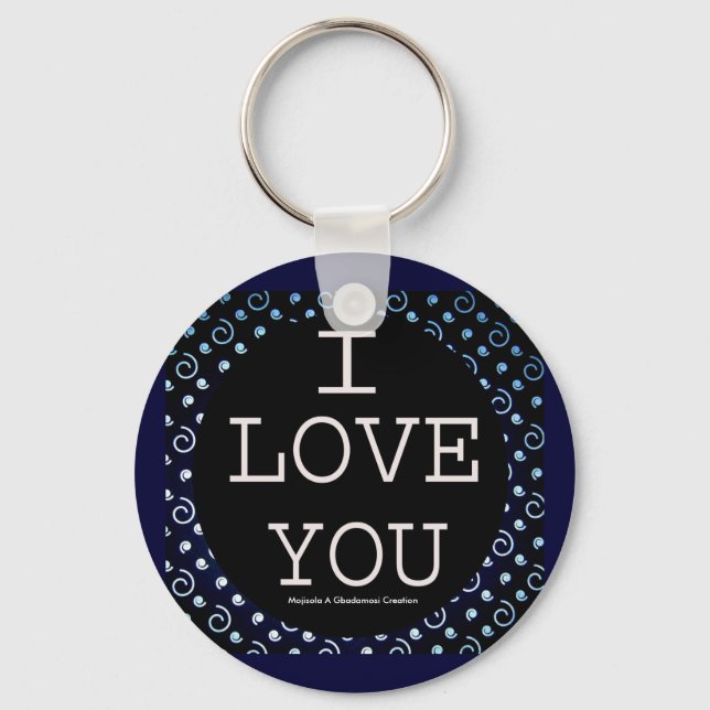 I LOVE YOU MOJISOLA A GBADAMOSI KEYCHAIN (Front)