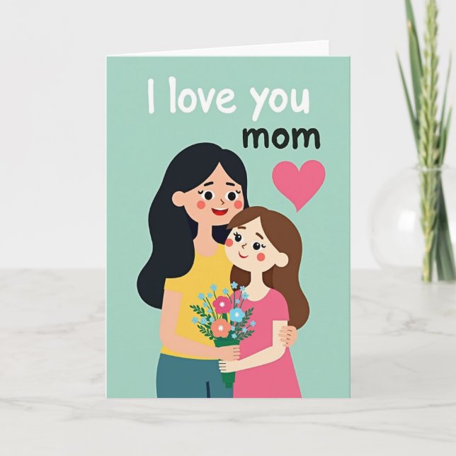 I Love You Mom Art Card (Front)