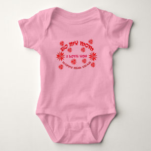 i love you mom , Baby Bodysuit