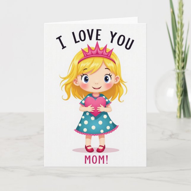 I Love You Mom Best Card (Front)