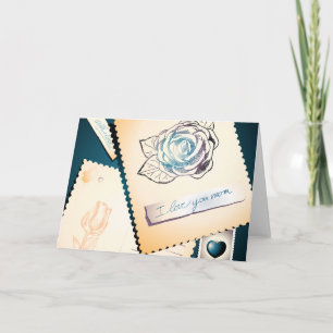 I love you mom, card