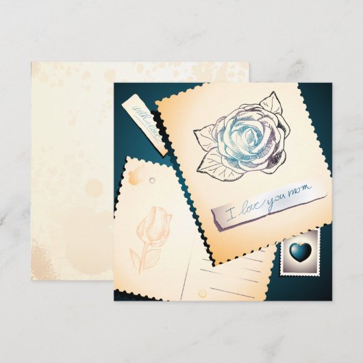 I love you mom, card (Front/Back)