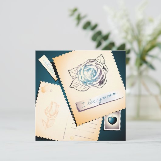 I love you mom, card (Standing Front)