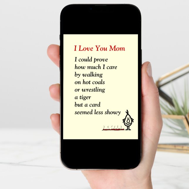I Love You Mom Card (Front Digital)