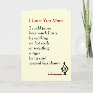 I Love You Mom Card