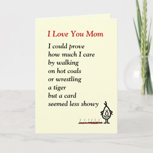 I Love You Mom Card