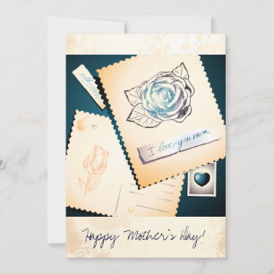 I love you mom, card