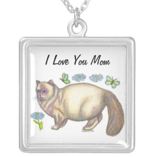 I Love You Mom, Cat Lovers Necklace