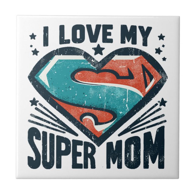  I Love You Mom Ceramic Tile (Front)