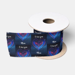 I Love You Mom / Cinta de Regalo Galáctica Satin Ribbon