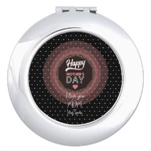 I love you mom compact mirror