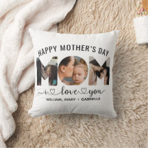 I Love You Mom Custom 3 Photo Collage,Mothers Day