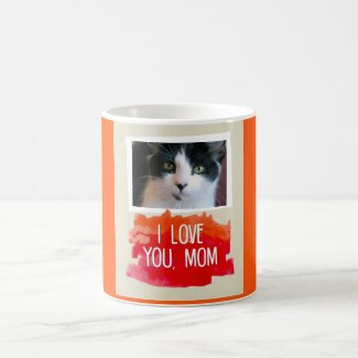 I Love You Mom Custom Cat Photo Mug