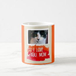 I Love You Mom Custom Cat Photo Mug
