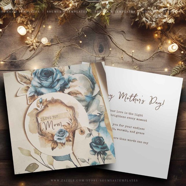 I Love You Mom Customisable Name Holiday Card (Creator Uploaded)