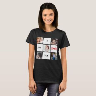 ''I Love you mom''  cute 5 photo collage T-Shirt