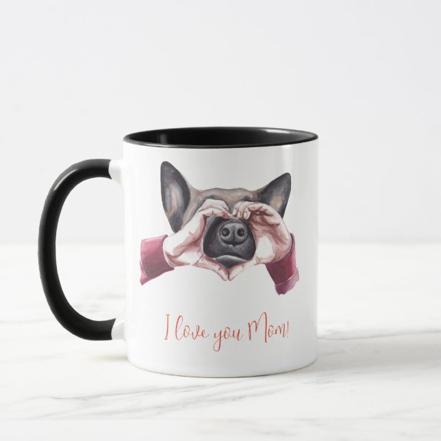"I Love you Mom!" Dog Mom Mug (Left)