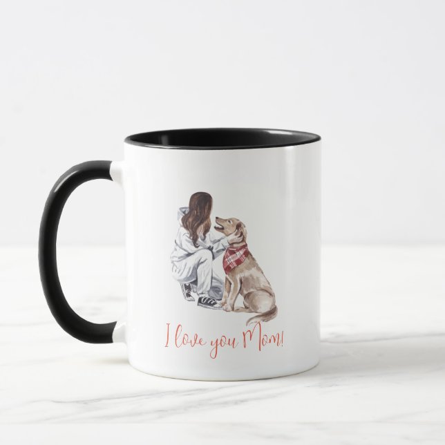 "I Love you Mom!" Dog Mom Mug (Left)
