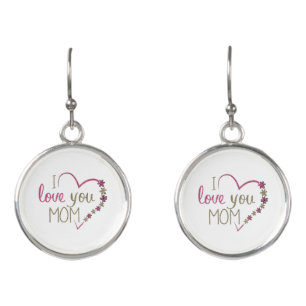 I Love You Mom Earrings