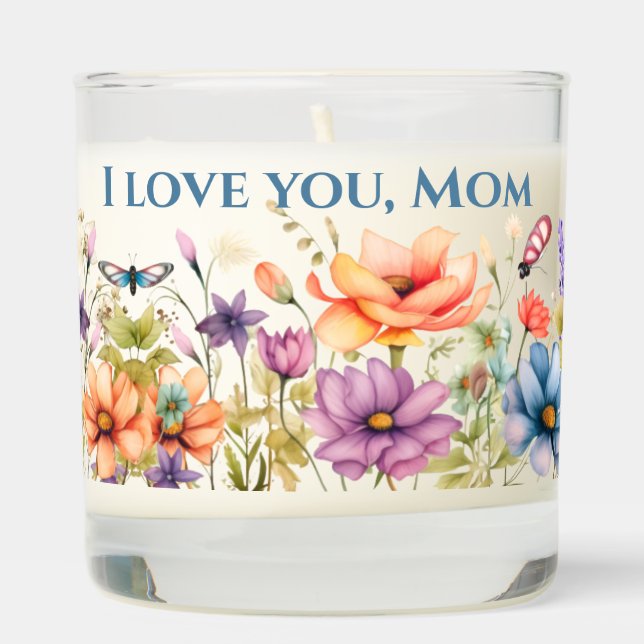 I Love You, Mom Floral Gardens Scented Candle (Right)