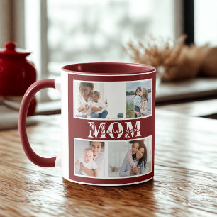 I Love You Mom Four Photo Collage Mug