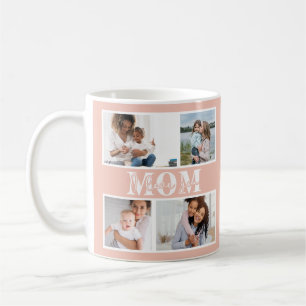 I Love You Mom Four Photo Personalized Gift Coffee Mug