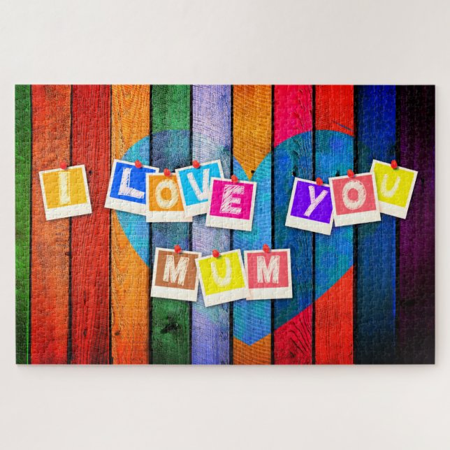 I Love You Mom Jigsaw Puzzle Happy Mother's Day (Horizontal)