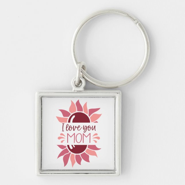 I Love You Mom Keychain (Front)