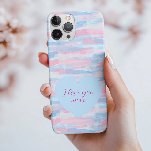 I Love You Mom - Modern Pastel Customizable Case-Mate iPhone Case (I Love You Mom - Modern Pastel Customizable Case-Mate iPhone Case)