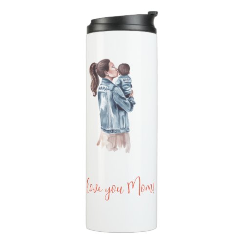 I Love you Mom Mother  Child  Thermal Tumbler