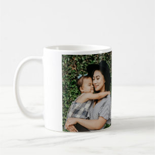 I love you mom mother's day elegant add photo text coffee mug