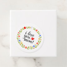 I Love You Mom Mother's Day Floral Calligraphy |