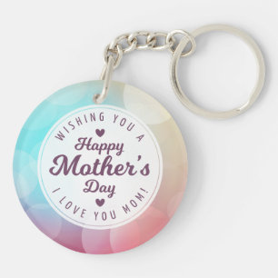I Love You Mom Mother's Day Keychain