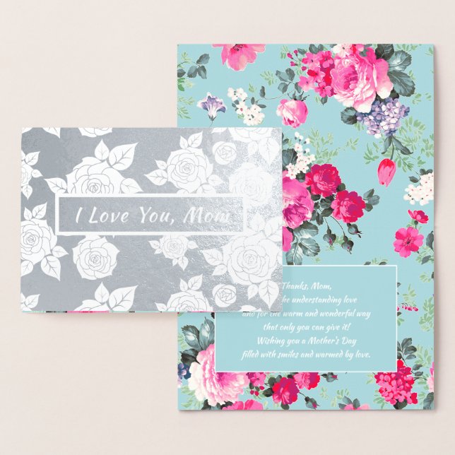 I Love You, Mom. Mother's Day Luxury  Foil Card (Display)