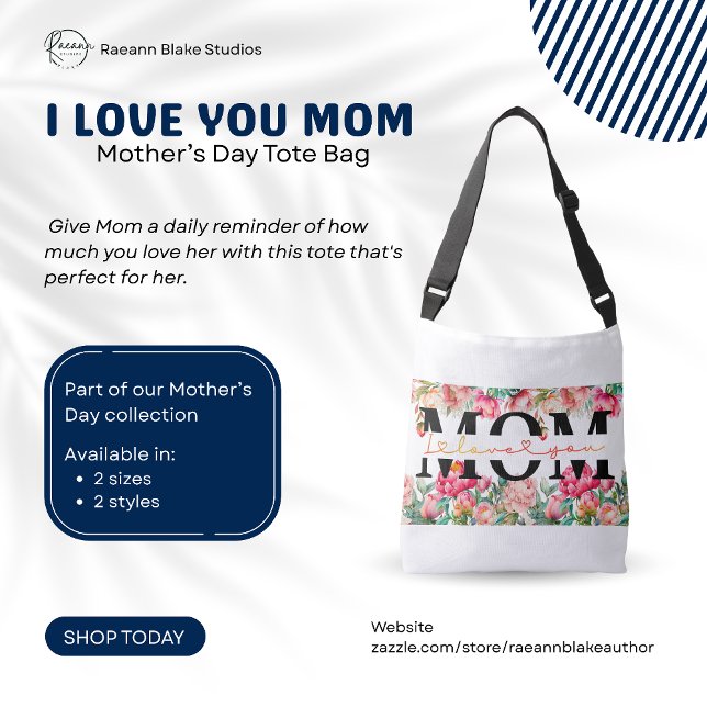 "I Love You Mom" Mother's Day Tote (Creator Uploaded)
