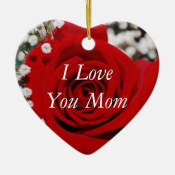 I Love You Mom Ornament by HolidayZazzle at Zazzle