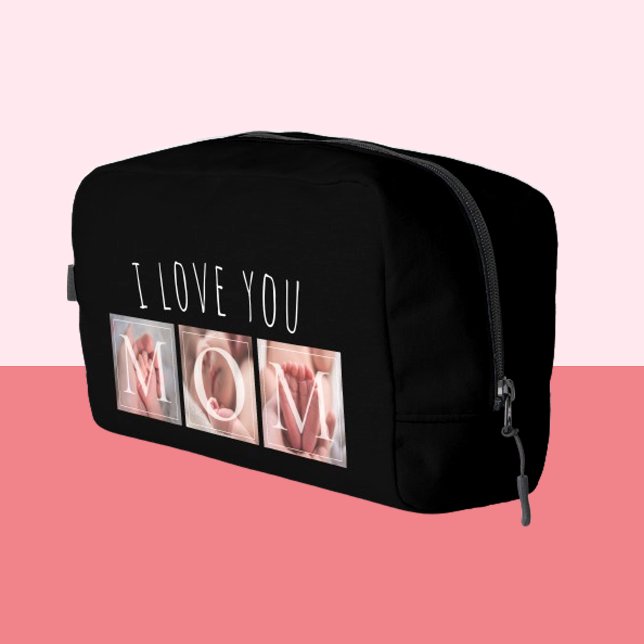 I Love You Mom Photo Black Dopp Kit (Creator Uploaded)