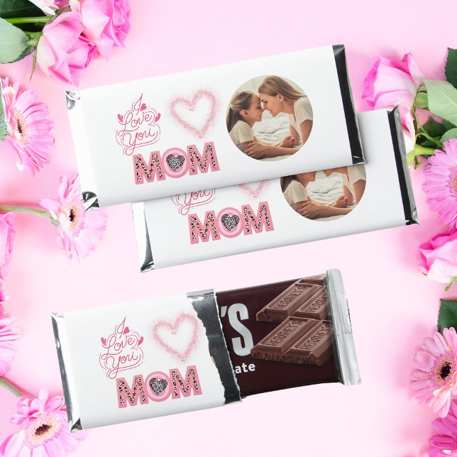 I love You Mom Photo Mothers Day  Hershey Bar Favors (Creator Uploaded)