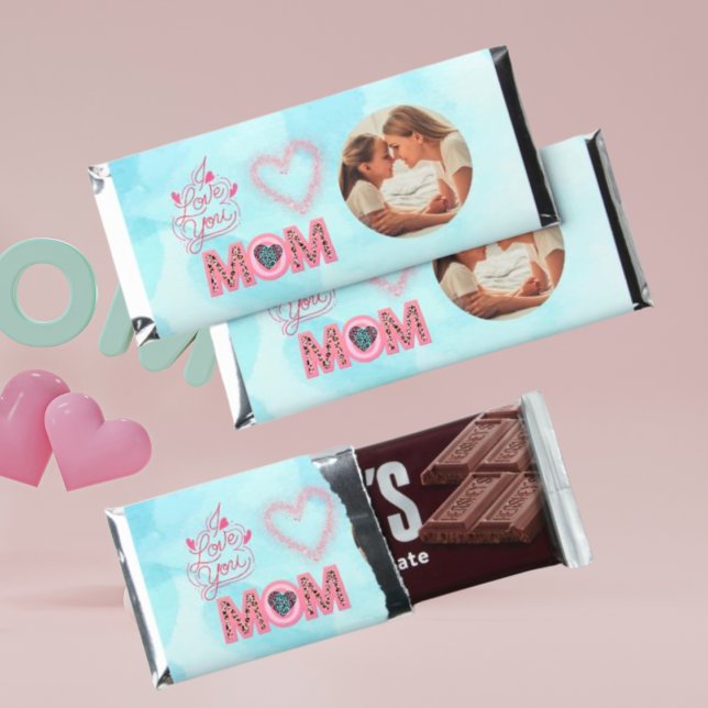 I love You Mom Photo Mothers Day  Hershey Bar Favors (Creator Uploaded)