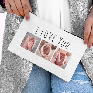 I Love You Mom Photo Small Accessory Pouch