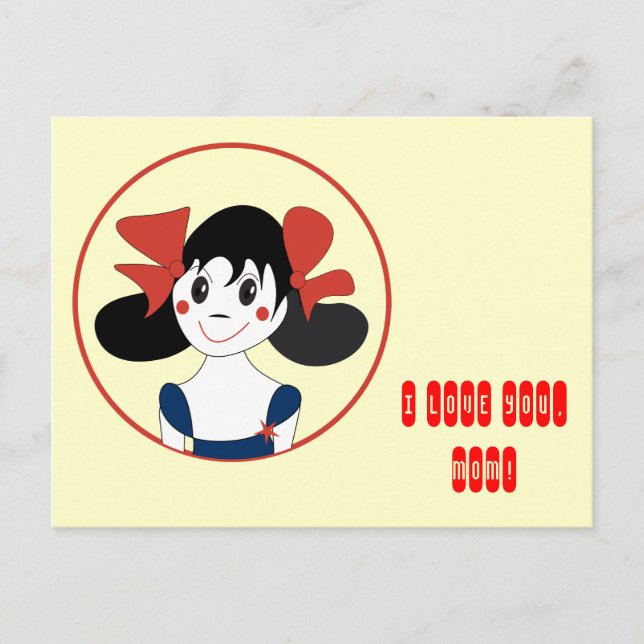 I love You, Mom! Postcard (Front)